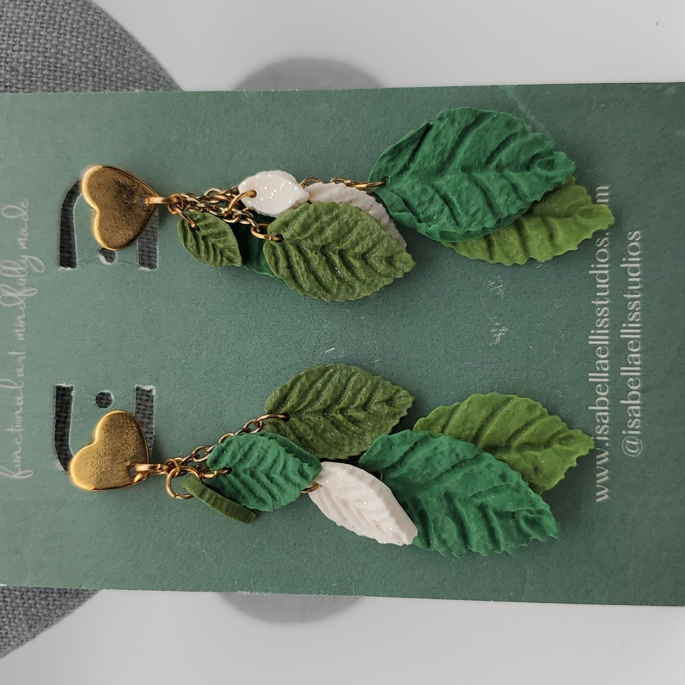Dangly Leaf Earrings